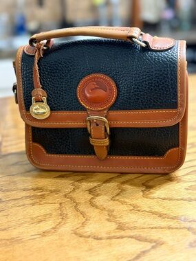 Vintage Dooney & Bourke All-Weather Leather Surrey Carrier satchel